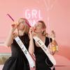 1Set Rose Gold Team Bride To Be Satin Sash Bachelorette Party Decoration Girls Hen Party Wedding Bridal Shower Decor Supplies 5