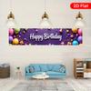 Birthday Yard Banner, Balloons & Confetti 10-Inch Exquisite Theme, Polyester Outdoor Birthday Slogan Decoration