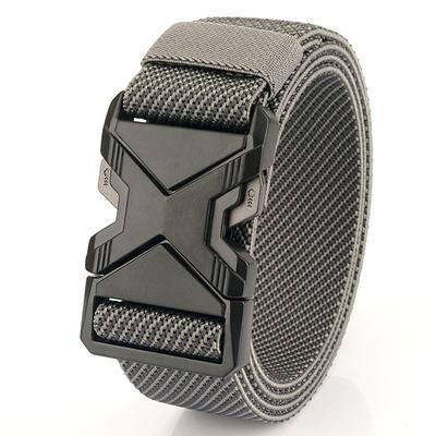 New Tactical Outdoor Stretch Woven Leather Belt Leisure Elastic