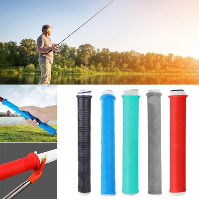 Tube Protective Cover Silicone Fishing Rod Handle Wrap Anti Slip Cover Fishing Accessories Tube Hand Pole Grips Sleeve