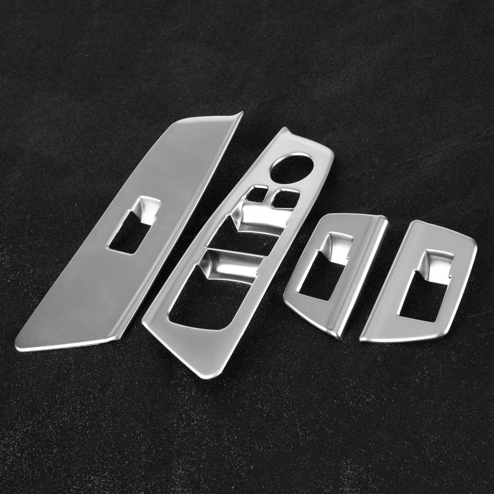 4pcs Car Window Switch Lift Button Frame Cover Trim for BMW 5 Series G30 2017 2018