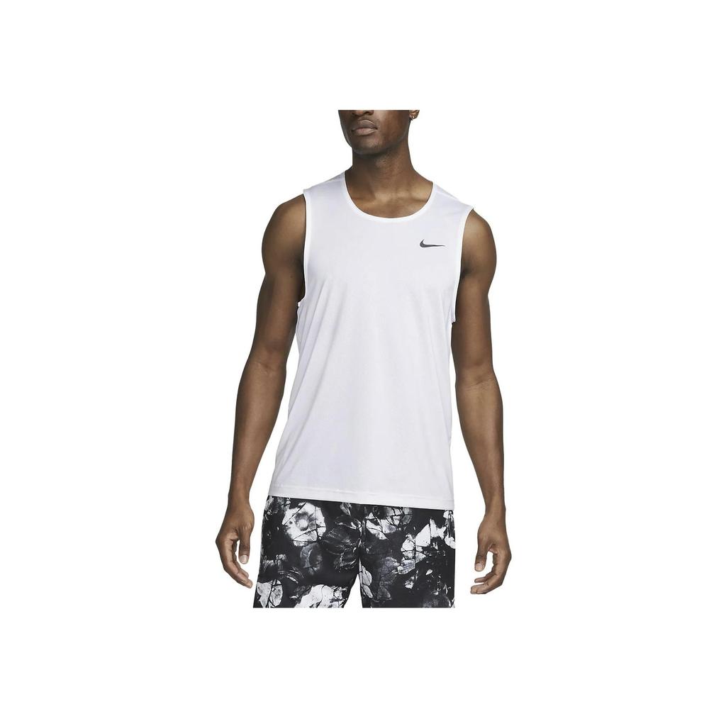 Nike Dri-FIT Ready Solid Quick-Drying Training Sports Casual Tank Top Men Tops White DV9814-100