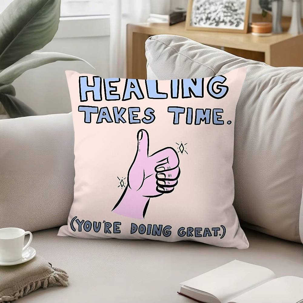 Autism Acceptanc Creative Slogan Throw Pillow Covers Pattern Cushion Cover Suitable For Sofa Bedroom Car Pillow Cover