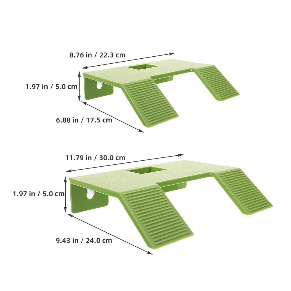 

2Pcs Turtle Aquarium Basking Platform Suction Cup Floating Dock Turtle Climbing Ramp Tank Decoration Reptile Supplies зелёный
