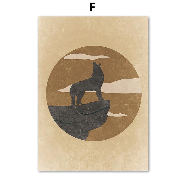 Desert Cowboy Canvas Painting Wall Decoration Sunset Bobcat Posters and Prints Interior Painting No Frame