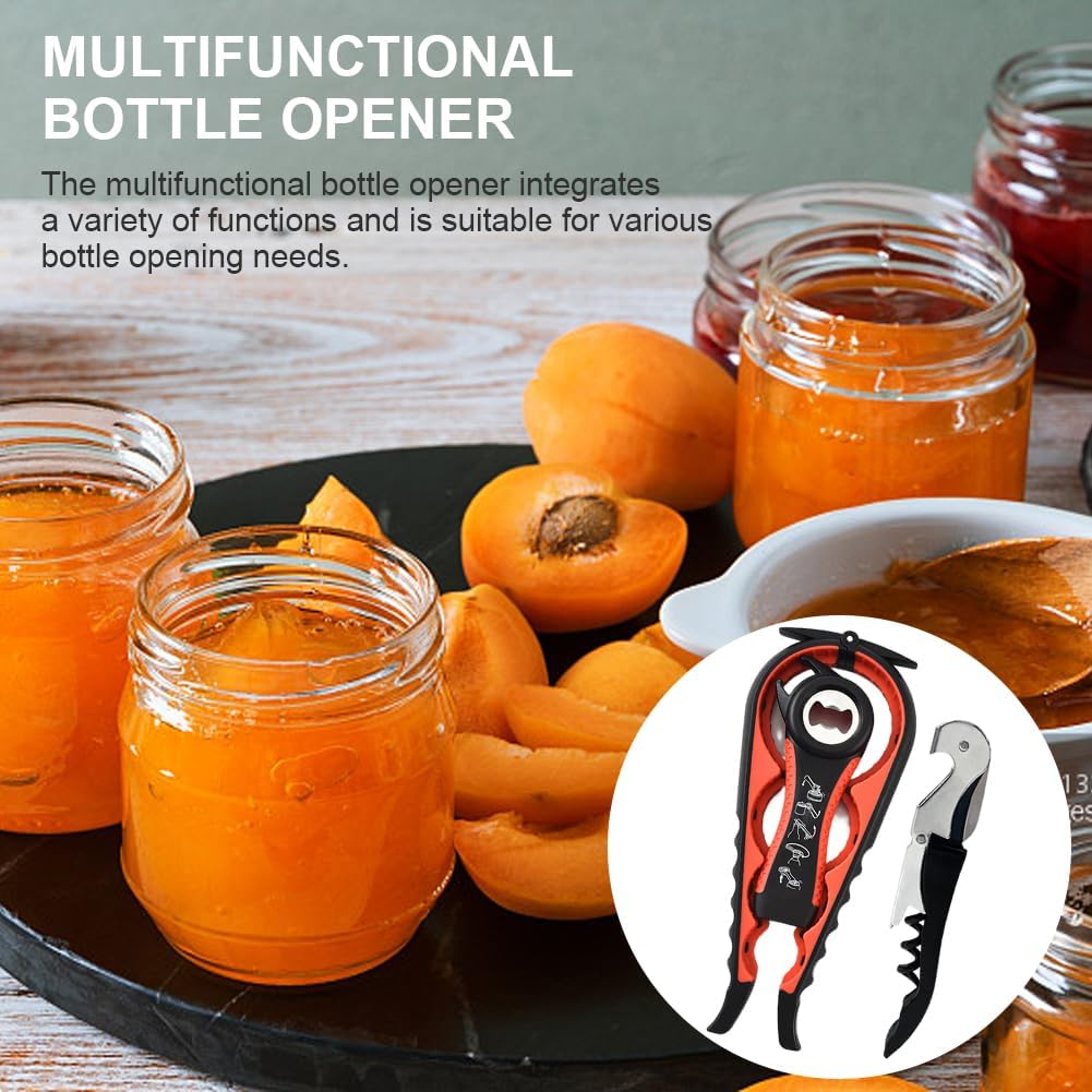 4 Stück Upgrade-Glasöffner, Multifunktions-Flaschenöffner, Korkenzieheröffner für schwache Hände, Arthritis, ältere Kinder