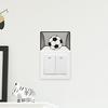 Autocolant Comutator Poartă Fotbal Negru Plasă Fotbal și Mingie Fotbal PVC