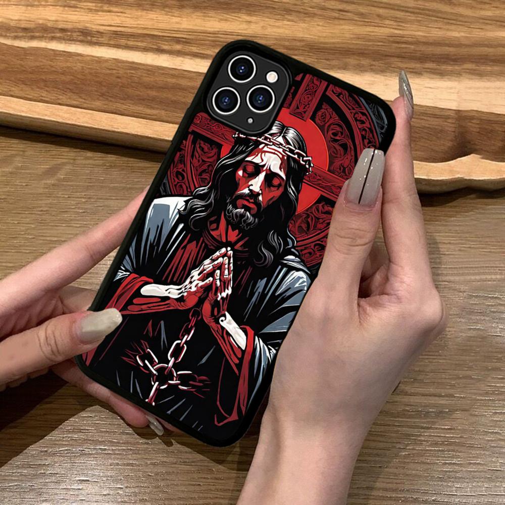 Bible Christian Jesus Cross Phone Case Silicone PC+TPU For For IPhone 11 12 13 14 15 16 Plus Pro Max Cover