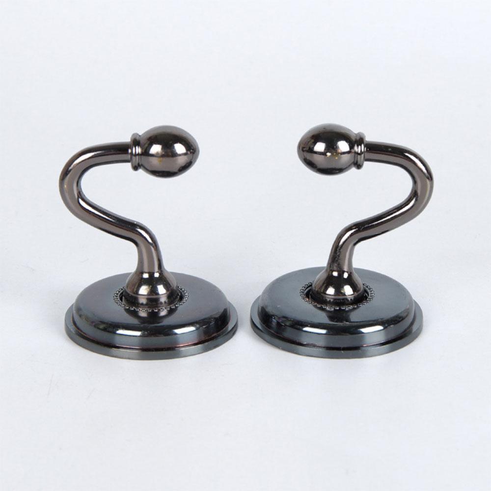 

2pcs Vintage Curtain Metal Hooks Wall Mounted Tieback Wall Hooks Hanger Holder Window Curtain Holder Multi-Purpose Hanging Hook чорний