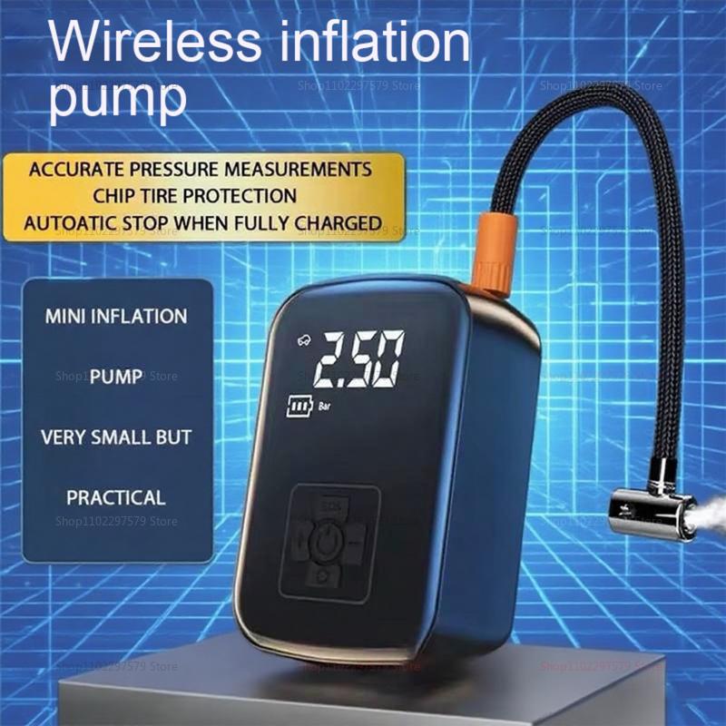 2025 Wireless Car Air Pump Portable Digital Tire Inflator Multi-Function Emergency Tool for Cars Bikes Other Inflatable Balls