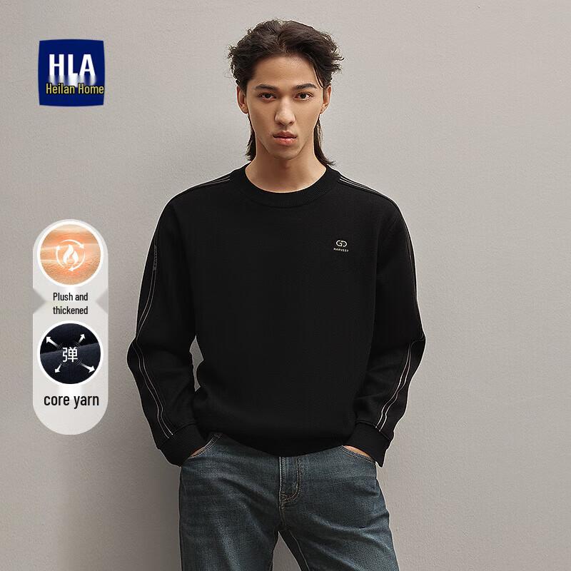 

HLA Men s Fleece-Lined Embroidered Knit Sweater 4XL