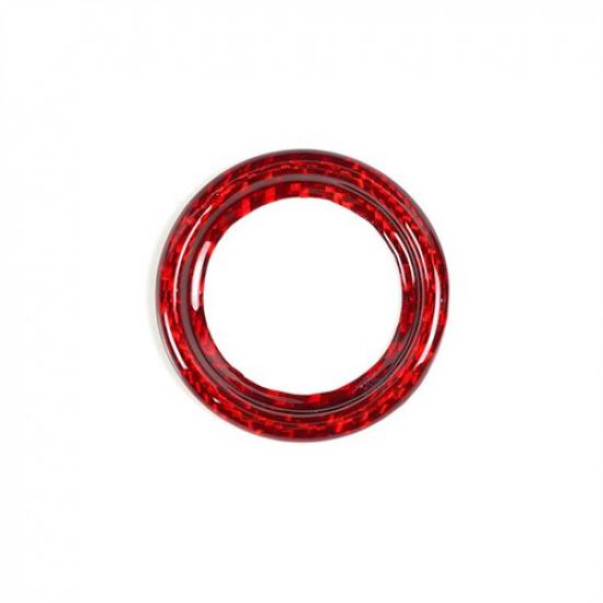 Bright Red Carbon Fiber Car Start Button Decoration For Corvette C8  21 22