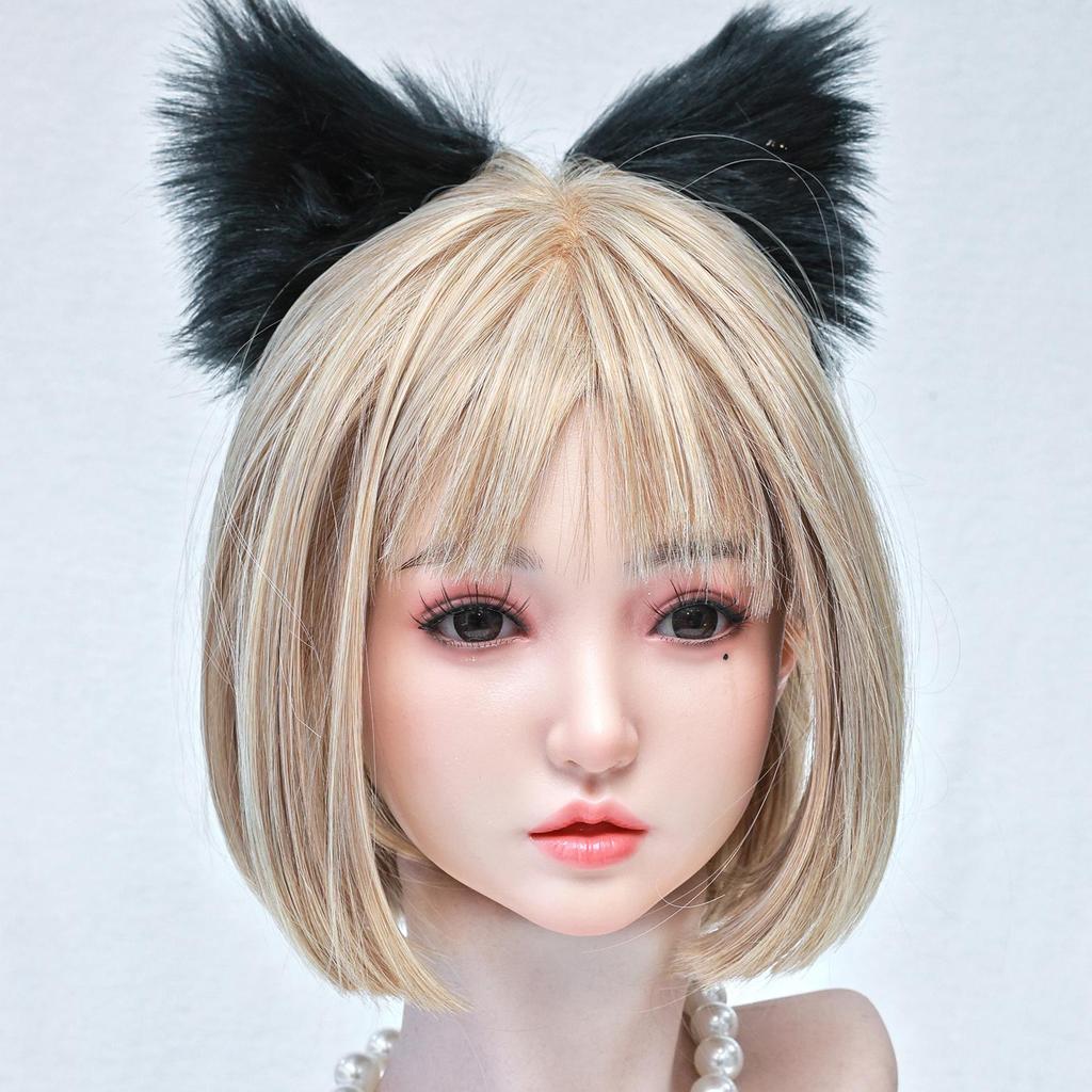 100% Silicone Head Standard Wig Suitable for 130-180CM Sex Doll Body 2 Connection Methods GJ-ZP012
