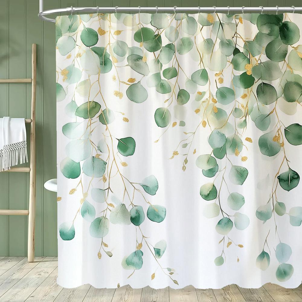 Butterfly And Floral Printed Shower Curtain Family Home Decoration Polyester Bathtub Curtain Bathroom Partition Room Curtain