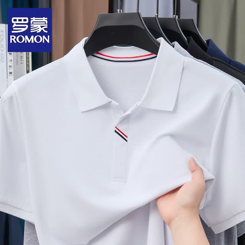 ROMON Premium Men s Summer Short-Sleeve V-Neck Polo Shirt XXL