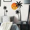 Tropische Kokospalme Sonnenuntergang Schlafzimmer & Wohnzimmer Selbstklebende Dekorative Wandaufkleber
