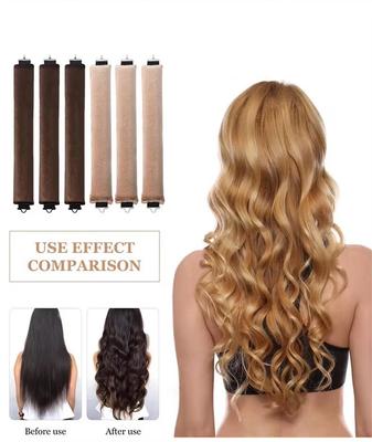 4-teiliges Set Hitzefreie Lockenwickler Frauen Weiche Lockenwickler Haarhitze Schlaufe Stylingwerkzeuge Lazy Night Weiche Lockenwickler