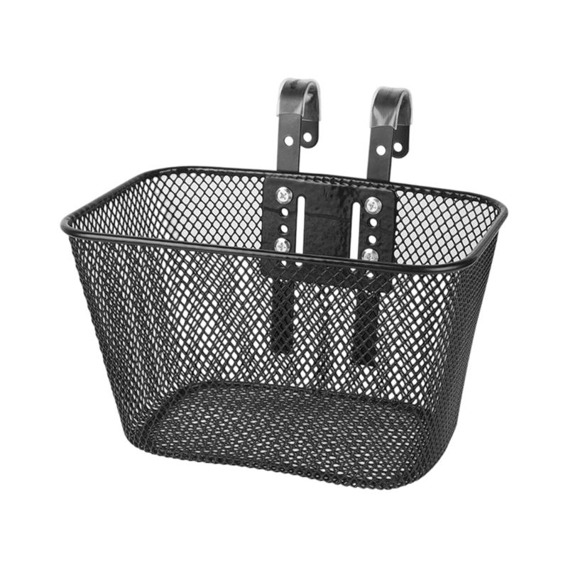 

Передняя корзина на руль Водонепроницаемая корзина для детских велосипедов Металлическая корзина для трехколесного велосипеда для школы, улицы, велопрогулок чёрный