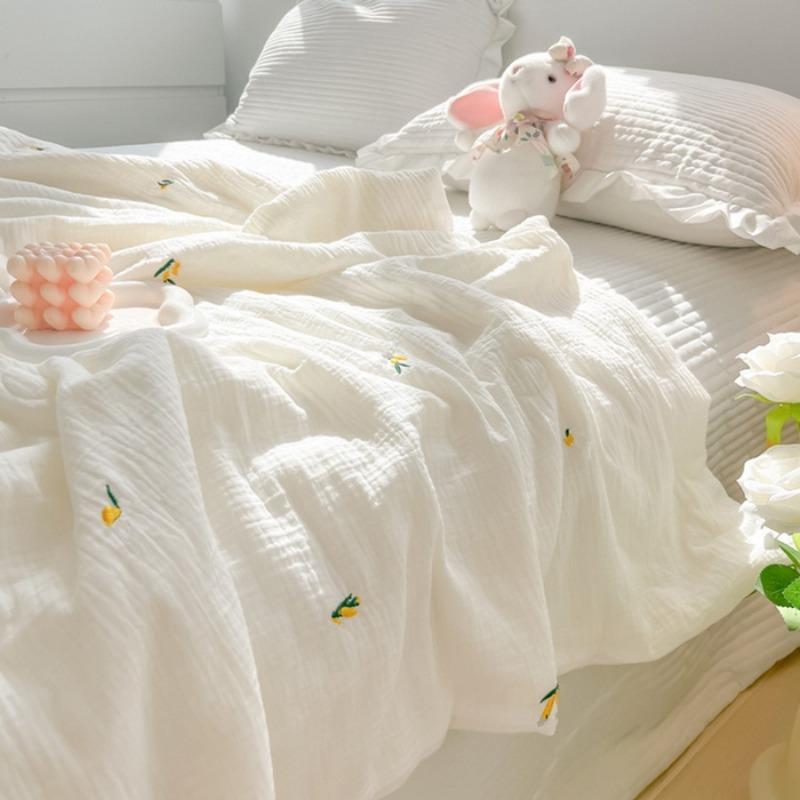 New Class A Small Fresh Double-layer Wrinkled Yarn Washed Cotton Summer Quilt Summer Cool Quilt Air Conditioner Quilt