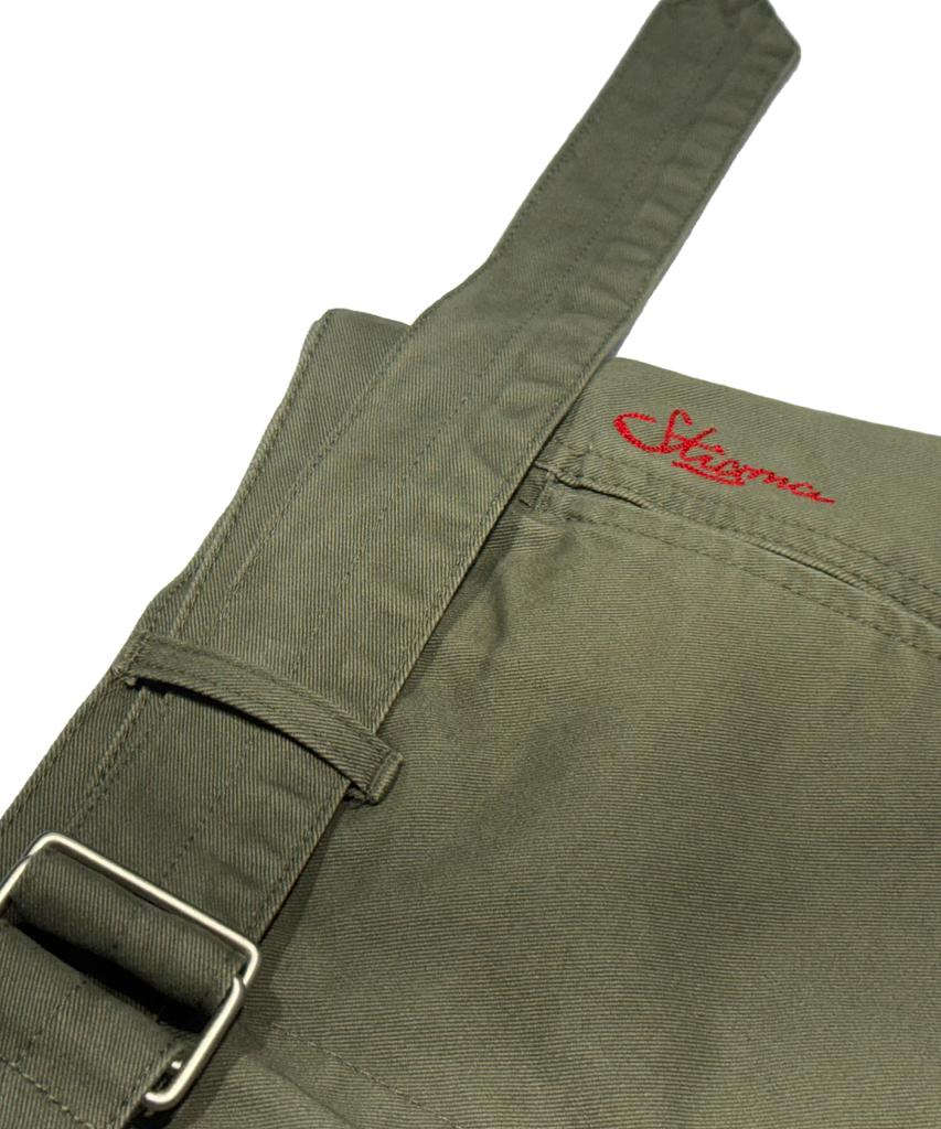 STIGMA Washed Belt Curved Pants Khaki