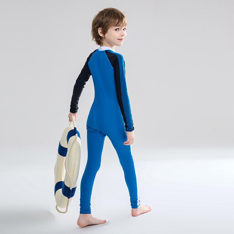 Jongens Sneldrogend Lange Mouwen Zonbescherming Snorkelen Surfen Zwempak