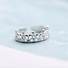 Simple Girl Sweet Princess Small Crown 925 Sterling Silver Jwelry Hollow Flower Exquisite Popular Opening Rings Sr44