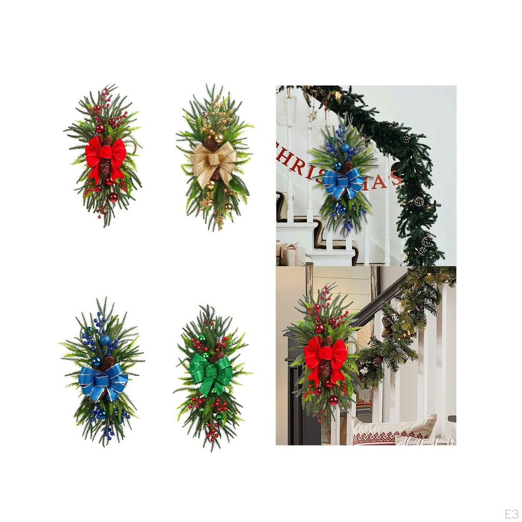 Artificial Christmas Swag Wreath Stair Home Decor
