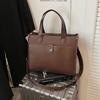 Vintage große Leder-Tragetasche Damen-Handtasche
