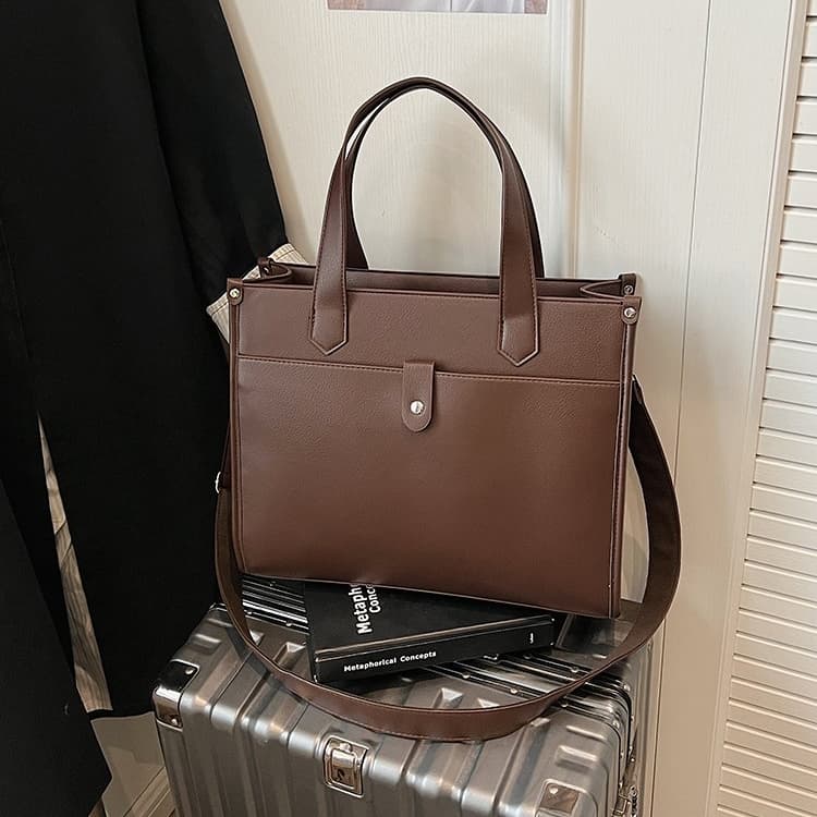 Vintage große Leder-Tragetasche Damen-Handtasche