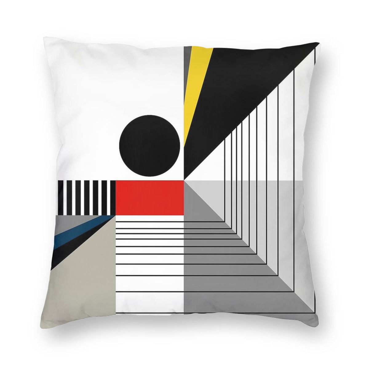 

Abstract Perspective Black Point Square Pillowcase Polyester Linen Velvet Creative Zip Decor Pillow Case Home Cushion Case 30x30cm