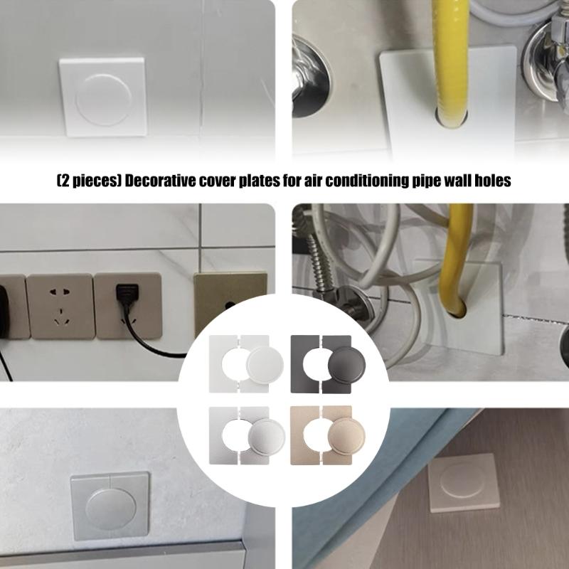 100x100mm Home Improvement Plastic Air Conditioner Tube Wall Cover Decorative Panel For Neat Tidy Interior