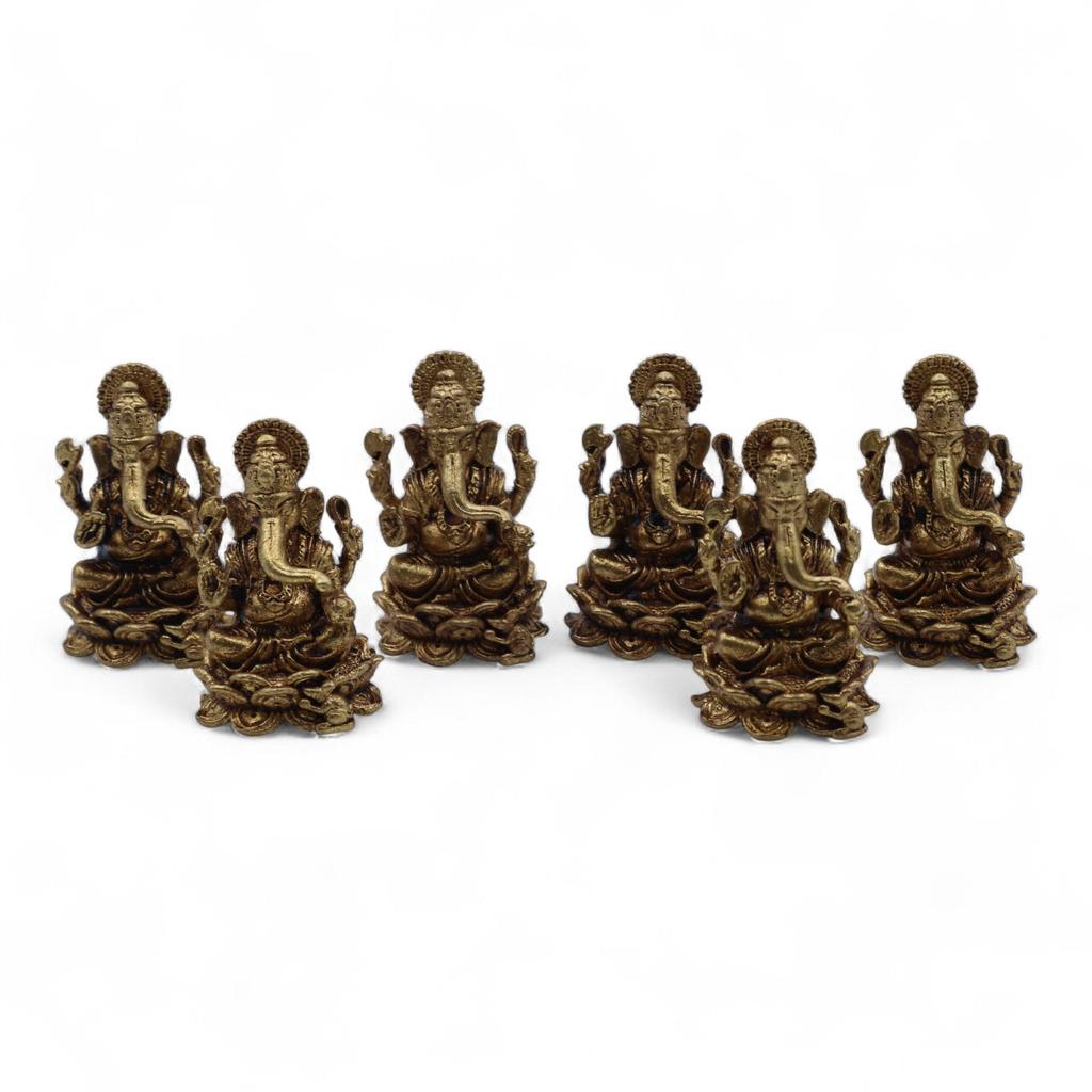 Small Brass Ganesha Idol Statue, 37mm, 22g