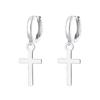 Cross Earrings Women'S Simple Personality Plain Ring Earrings Men'S Cool High-End Earrings Style