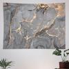 Marble Tapestry Wall Hanging Modern Luxury Dark Grey Gold Crack Texture Art Printed Tapestries Home Decor for Living Room