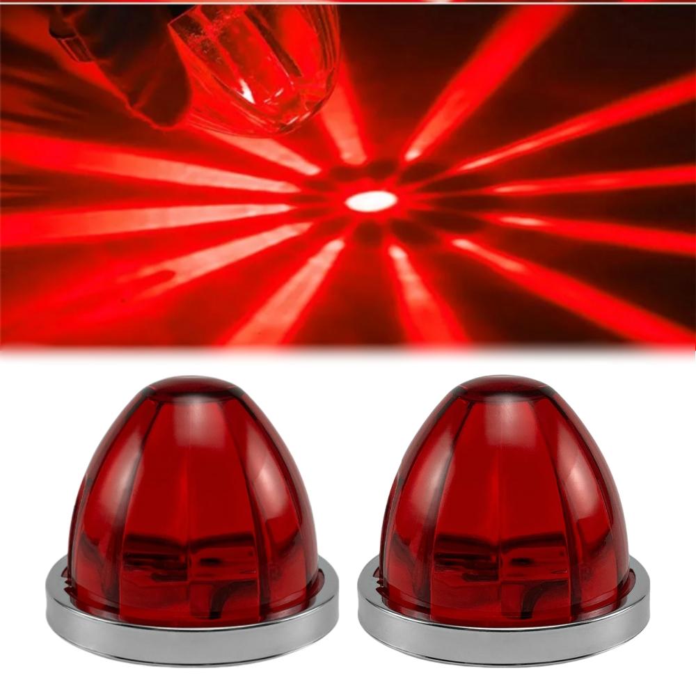 

2PCS Watermelon Lights LED Side Marker Indicator Turn Signal Brake Lamp Semi Truck Trailer Under Glow Wheel Lights For Truck