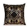 European Hot Stamping Pillow Nordic Light Luxury Sofa Pillow Bedside Pillow Car Cushion Short Plush Pillow Cover