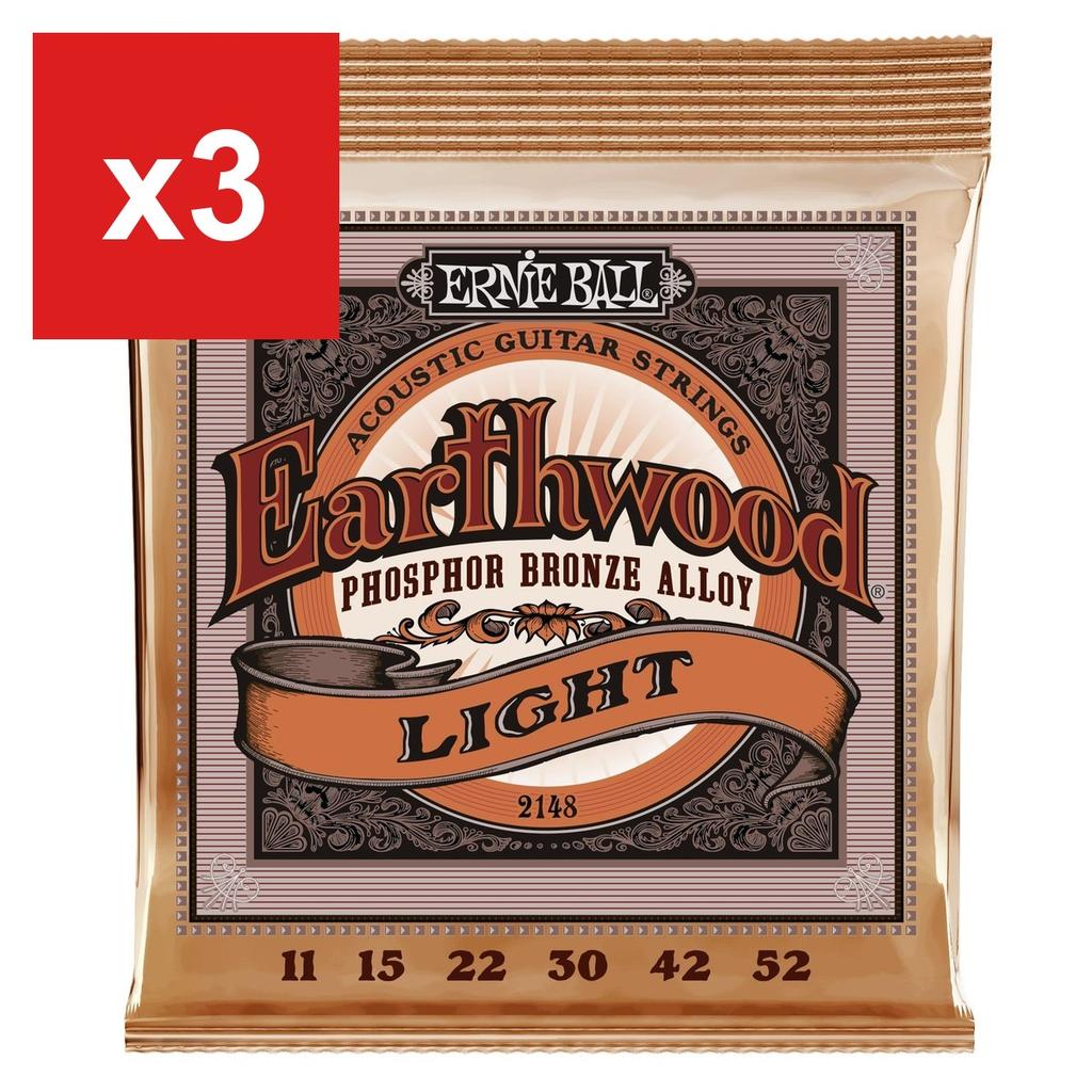 Acoustic Guitar Strings ERNIE BALL 2148 EARTHWOOD PHOSPHOR BRONZE LIGHT (11-52)