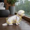 Transparent Dog Raincoat Clear Poncho, Waterproof EVA Rain Suit for Small Medium Dogs, with Leash Hole Pet Jacket Hood And Hole, Teddy Bichon Outdoor