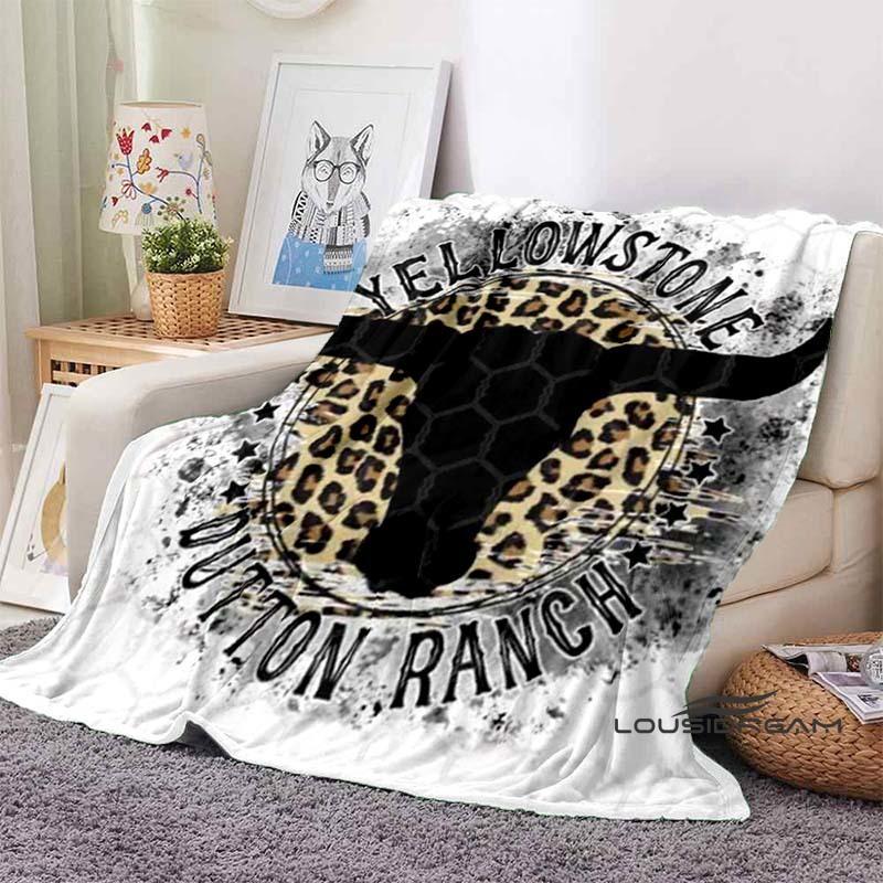Personalisierbare 3D-gedruckte Yellowstone-Thermodecke, Geeignet für Wohnzimmer, Schlafzimmer, Bett, Sofa, Bürogeschenk, Flanelldecke