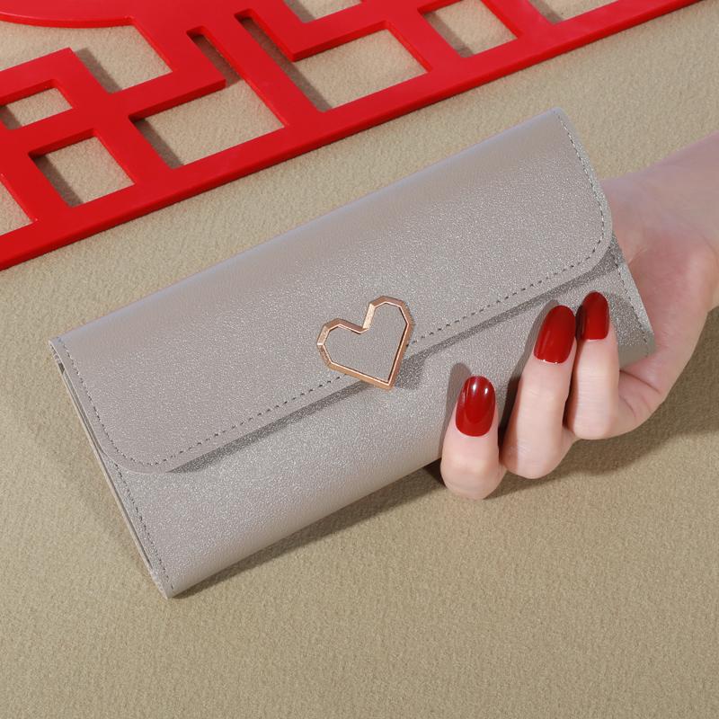 Минималистичный однотонный длинный кошелек, трехскладной кошелек для монет, клатч-держатель для кредитных карт с декором-кисточкой