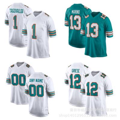 Miami Dolphins NFL Footballtrikot Tua Tagovailoa 1 Gesticktes Team-Trikot Herren Fans