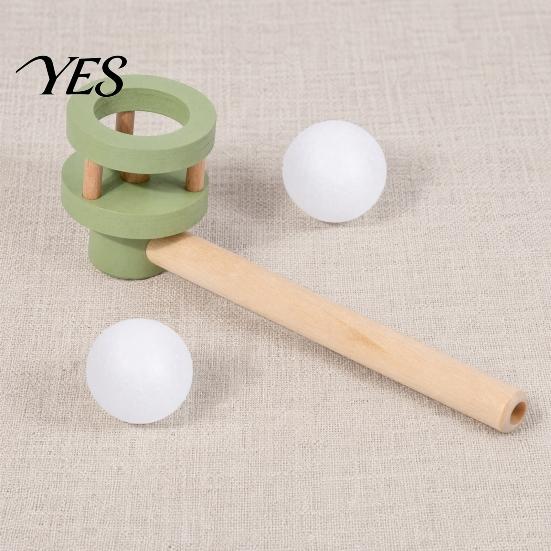 Kids Floating Ball Toy Blow Toy, Suspension Blowing Wooden Pipe for Child Lung Capacity Training, Educational Boys Girls Exercise