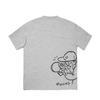 Li Ning Comfortable Simple Round Neck Loose Pullover Breathable Short Sleeve T-Shirt Unisex Tops Flower-Gray Light-Gray AHSVB45-3