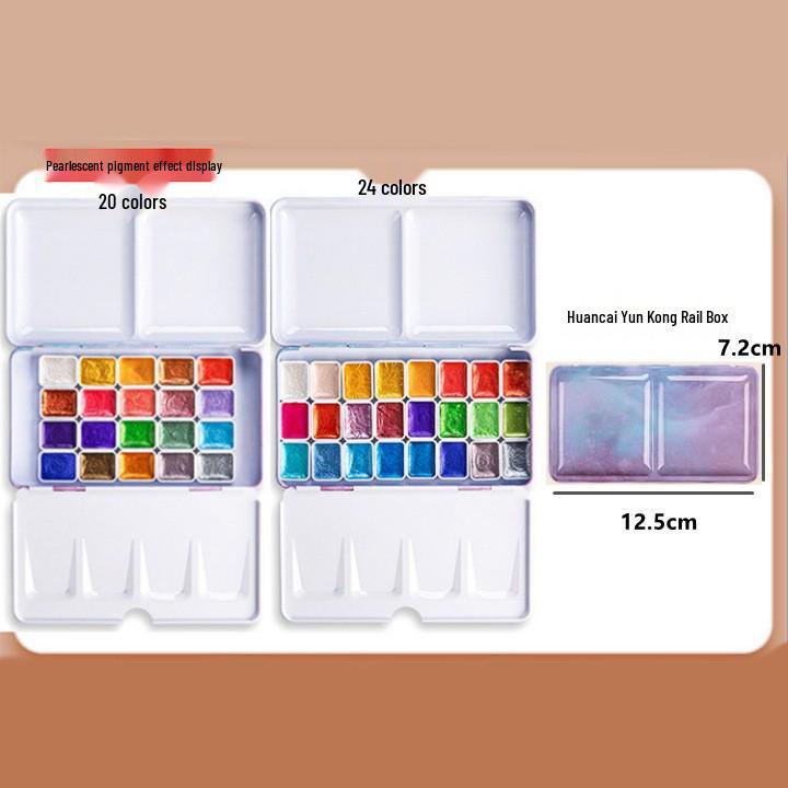 Portable Multi-Functional Watercolor Paint Box with Brush Washer Palette & Bucket