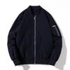 Men's and Women's Spring Autumn Flight Jackets Solid Color Stand-up Collar Jackets Windbreaker Large Size