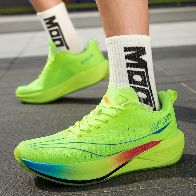 Professional jogging marathon sports running shoes summer breathable raw casual running shoes carbon plate wear-resistant new models