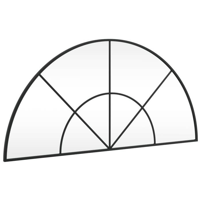 VidaXL Wall Mirror Black 100x50 Cm Arch Iron 358652