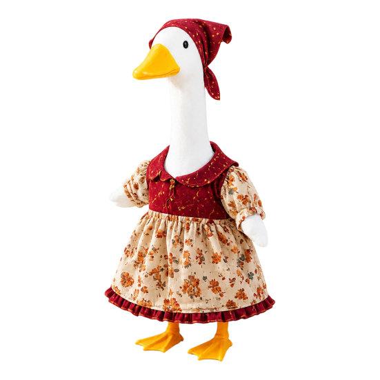 Jijijing Thanksgiving Porch Goose Outfit, Autumn Dress with Head Scarf for 23 Inch Statue, Outdoor Garden Yard Decor
