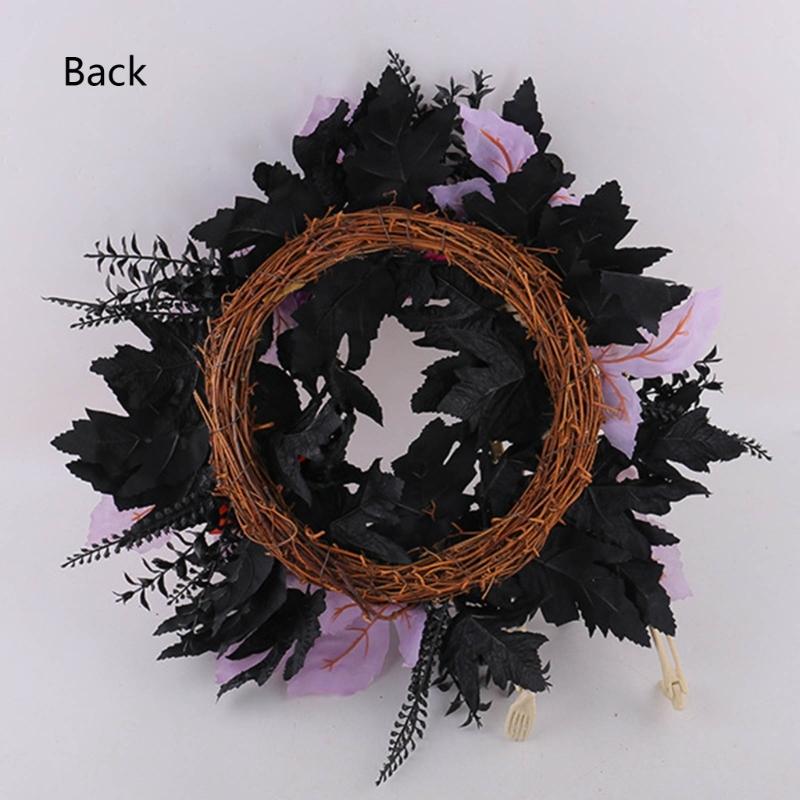 45 cm Seasonal Wreath for Door Wall Window or Porch Use with Dark Finish Round Shape and Entry Area Placement during Seasonal Change