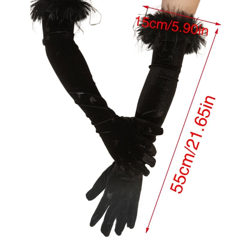 Elegant Operas Gloves Women Dancing Dress Gloves Female Evevning Party Gloves Embossed Butterfly Gloves for Night Club
